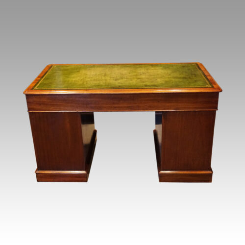 Victorian mahogany pedestal desk rear