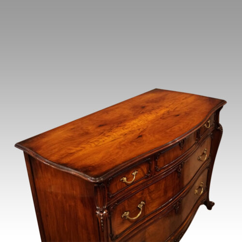 Walnut commode chest top angle