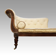 William IV rosewood chaise lounge end view
