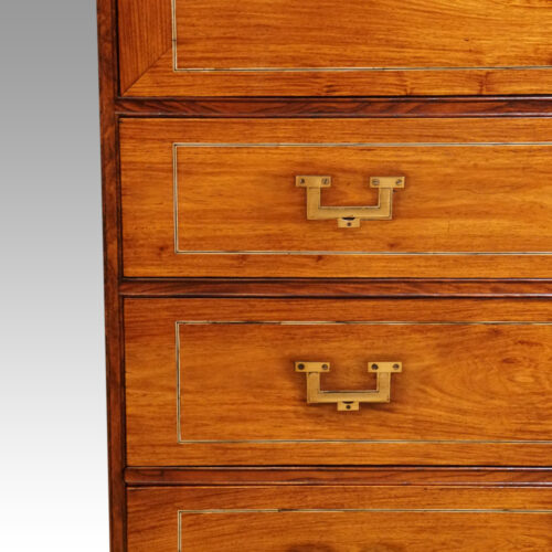 Anglo Indian campaign chest flush handles