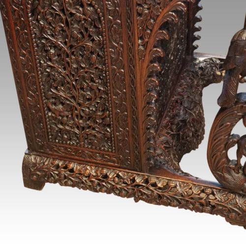 Antique Burmese Davenport carving