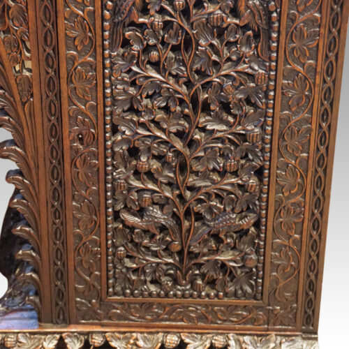 Antique Burmese Davenport door panel