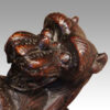 Antique Burmese Davenport foot detail