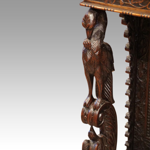 Antique Burmese Davenport leg detail