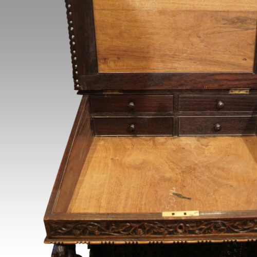 Antique Burmese Davenport under flap