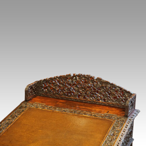 Antique Burmese Davenport upstand