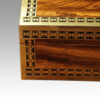 Antique mahogany cut brass box corner