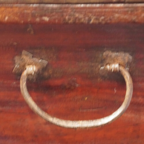 Antique merchants strongbox carrying handle