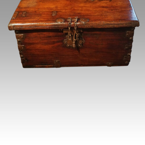 Antique merchants strongbox front