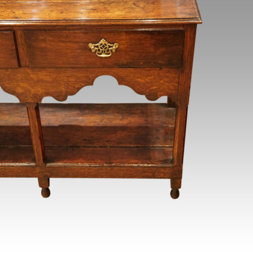 Antique oak arched dresser drawer handle