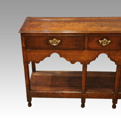Antique oak arched dresser end