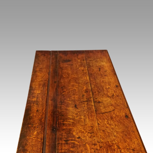 Antique oak arched dresser top detail
