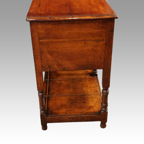 Antique oak dresser base end