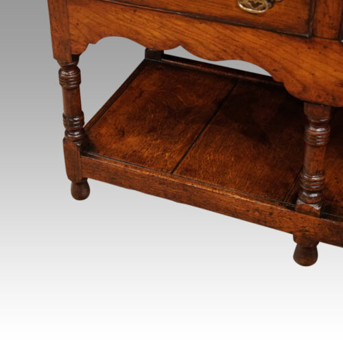 Antique oak dresser base end potboard