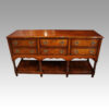 Antique oak dresser base front