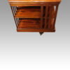 Edwardian inlaid dark revolving bookcase shelf