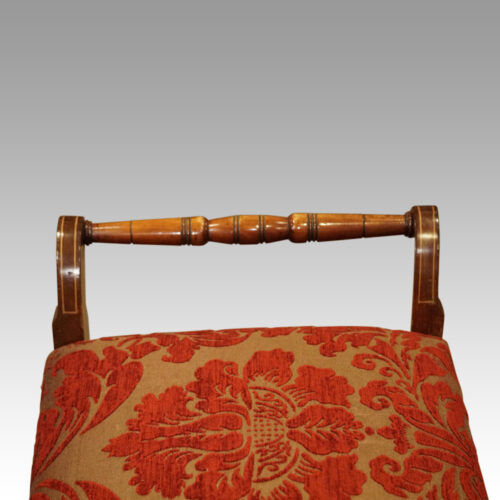 Edwardian inlaid stool handle