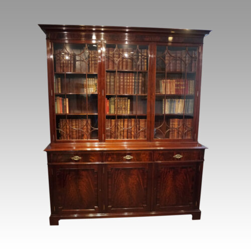 Edwardian mahogany library bookcaseby Warings of Liverpool