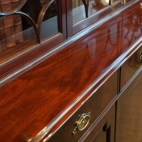 Edwardian mahogany library bookcaseby Warings of Liverpool bed