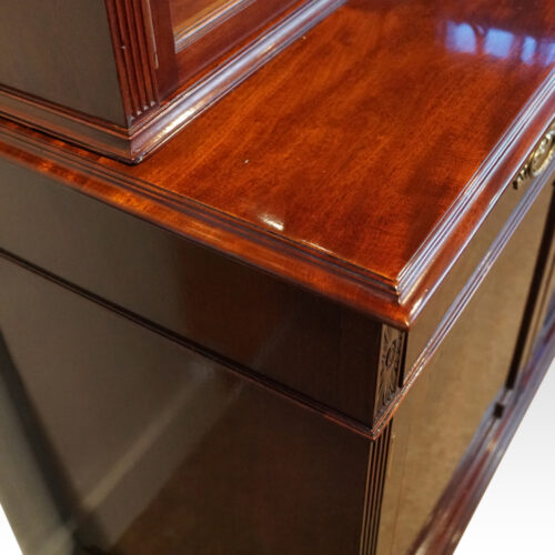 Edwardian mahogany library bookcaseby Warings of Liverpool corner