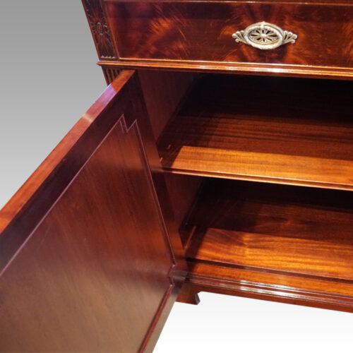 Edwardian mahogany library bookcaseby Warings of Liverpool cupboard interior