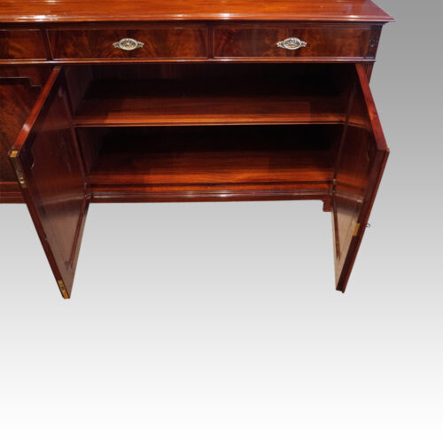 Edwardian mahogany library bookcaseby Warings of Liverpool end cupboard