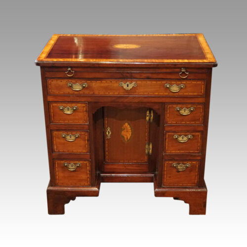 George III inlaid kneehole