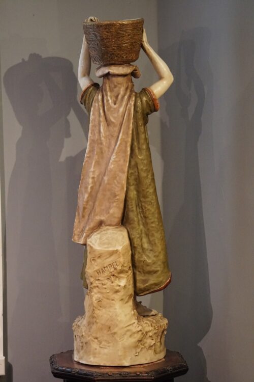 Large Royal Dux figure rear