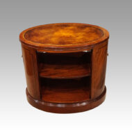 Oval mahogany book centre table front