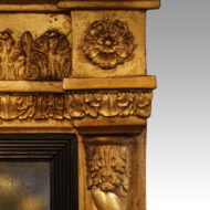Regency gilt overmantle mirror rosette