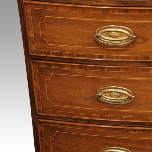 Regency inlaid bow chest drawer