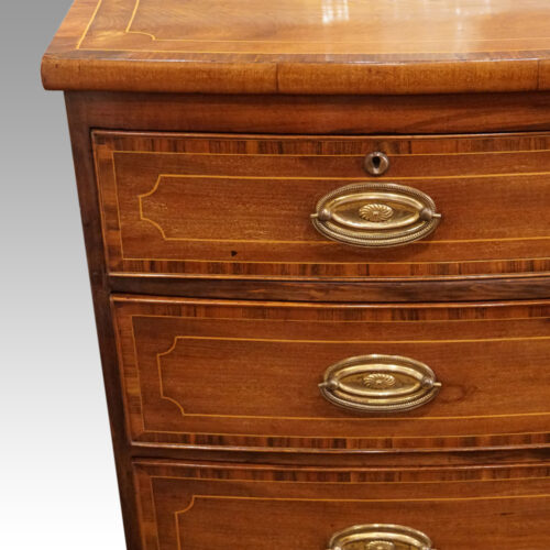 Regency inlaid bow chest handles