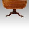 Regency mahogany inlaid sofa table flap down detail