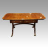 Regency mahogany inlaid sofa table flaps up