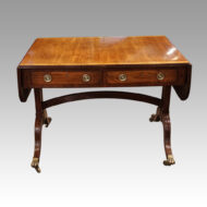 Regency mahogany inlaid sofa table front