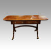 Regency mahogany inlaid sofa table front flaps up