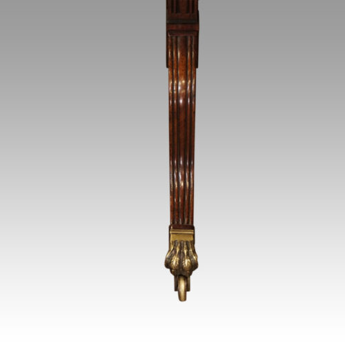 Regency mahogany inlaid sofa table leg detail