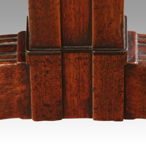Regency mahogany inlaid sofa table support detail