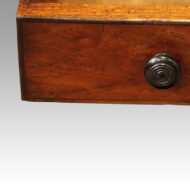 Regency mahogany small library table drawer detail