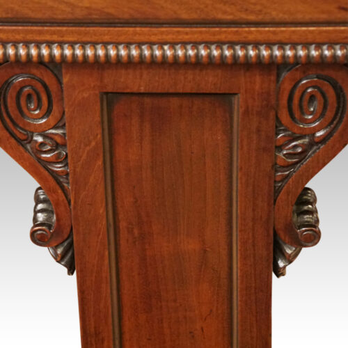 Regency mahogany small library table support