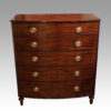 Regency mahogany tall bow chest