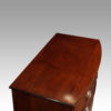 Regency mahogany tall bow chest top
