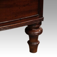 Regency mahogany tall bow chest turned feet