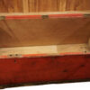 Regency red leather camphorwood trunk interior