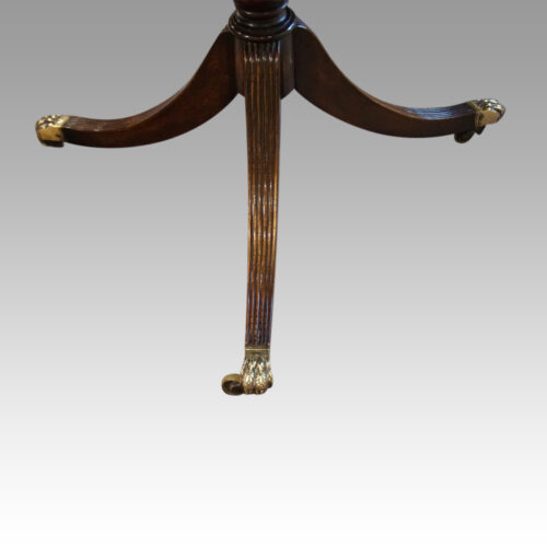 Regency style mahogany deep banded dining table base