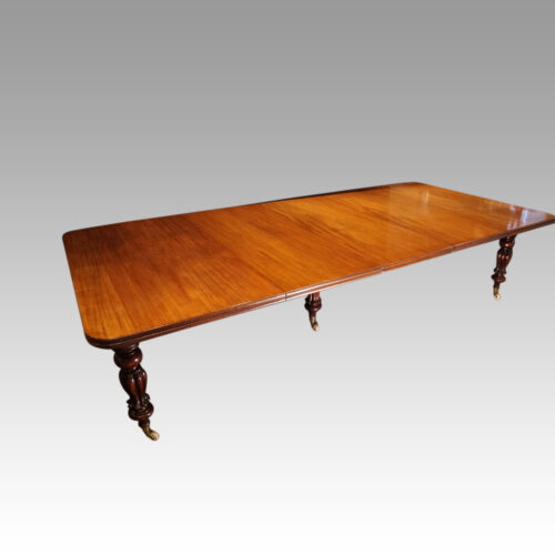 Victorian 12+seat mahogany dining table angle