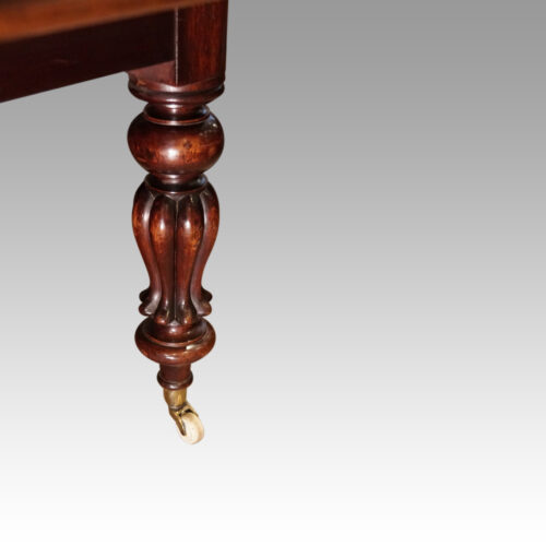Victorian 12+seat mahogany dining table leg detail