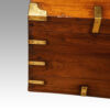 Victorian brass bound campaign chest corner