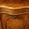 Victorian inlaid walnut side cabinet apron