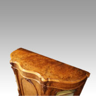 Victorian inlaid walnut side cabinet top